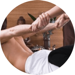 Massagesessel Dehnen - Streching Dehnen und Streching beim Hot Stone Massagesessel